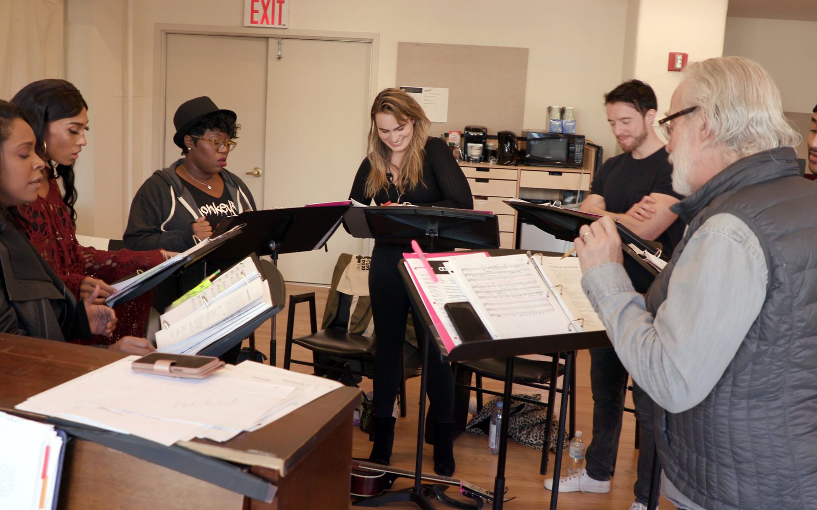 The Company of ExtraOrdinary in rehearsal.